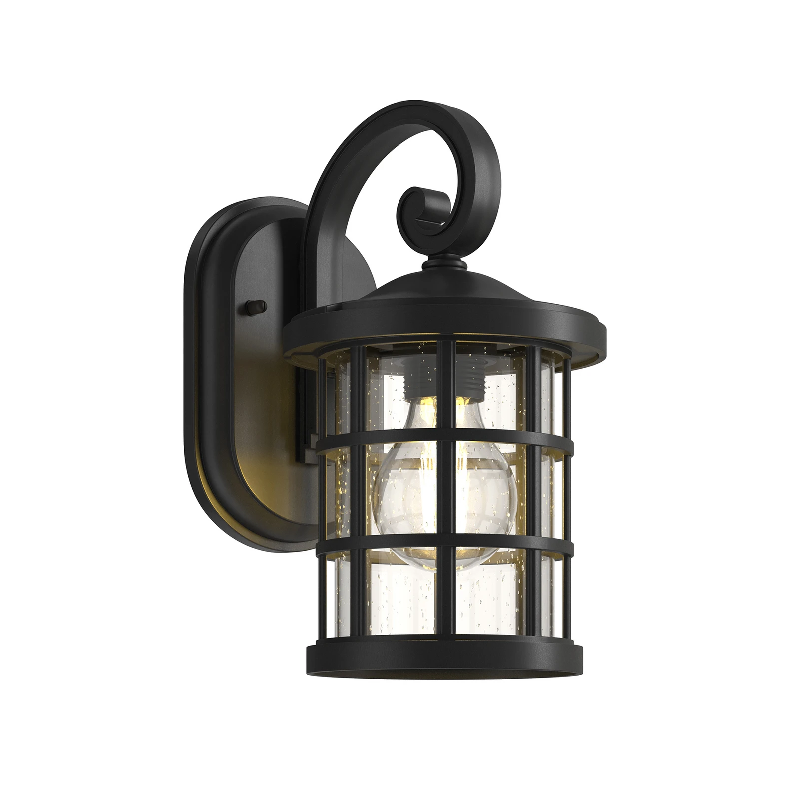 Lindby Außenwandlampe Ankea, schwarz, Höhe 28 cm, IP23, E27