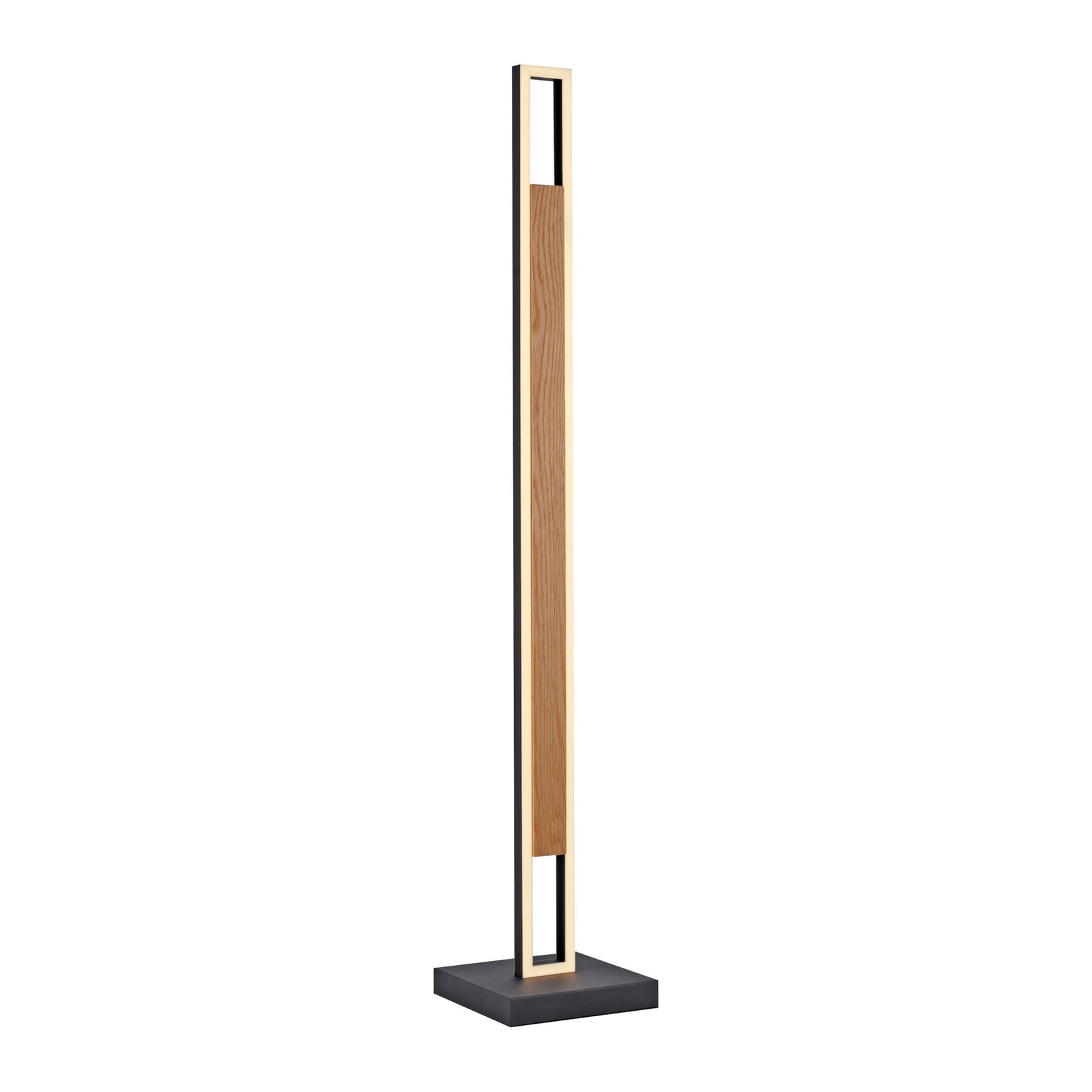 Sveja LED álló lámpa, fekete/fa színű, magasság 140 cm, CCT