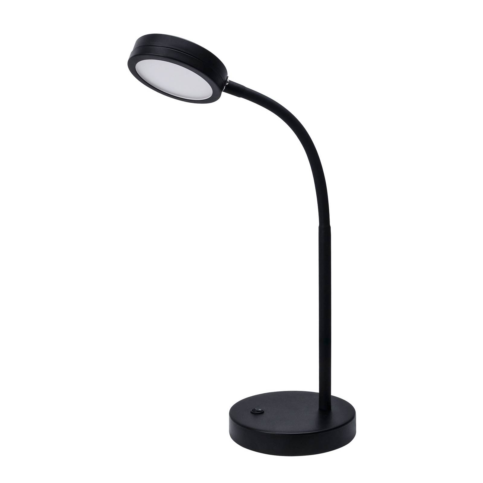 Lindby Toulin LED asztali lámpa, flexkar, fekete