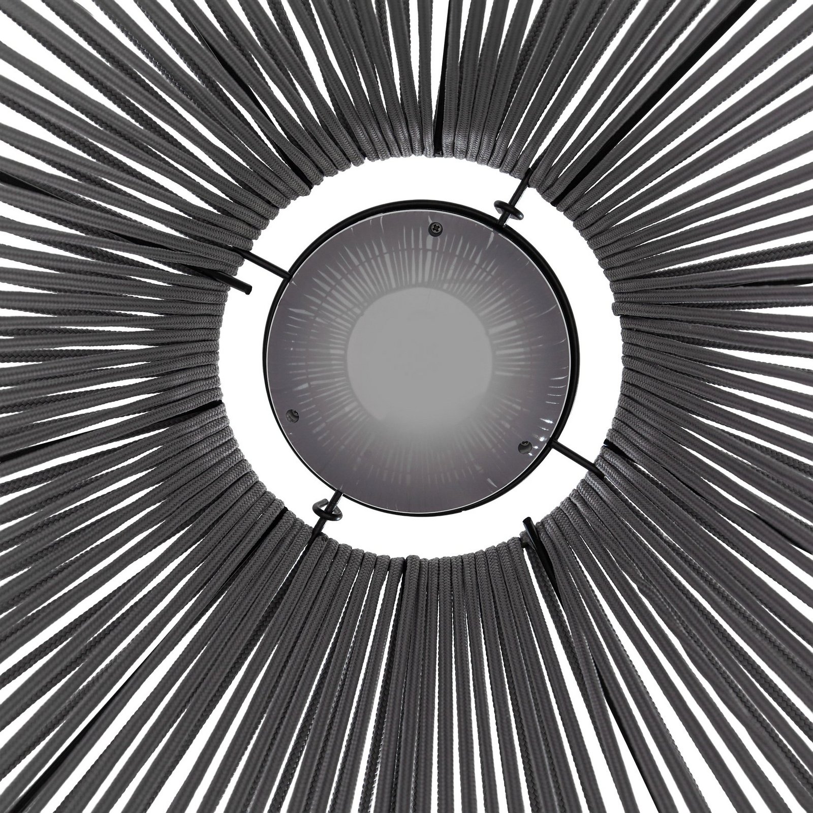 Austas LED-solcellelampe, Ø 50 cm, grå, USB, IP54 - Lindby