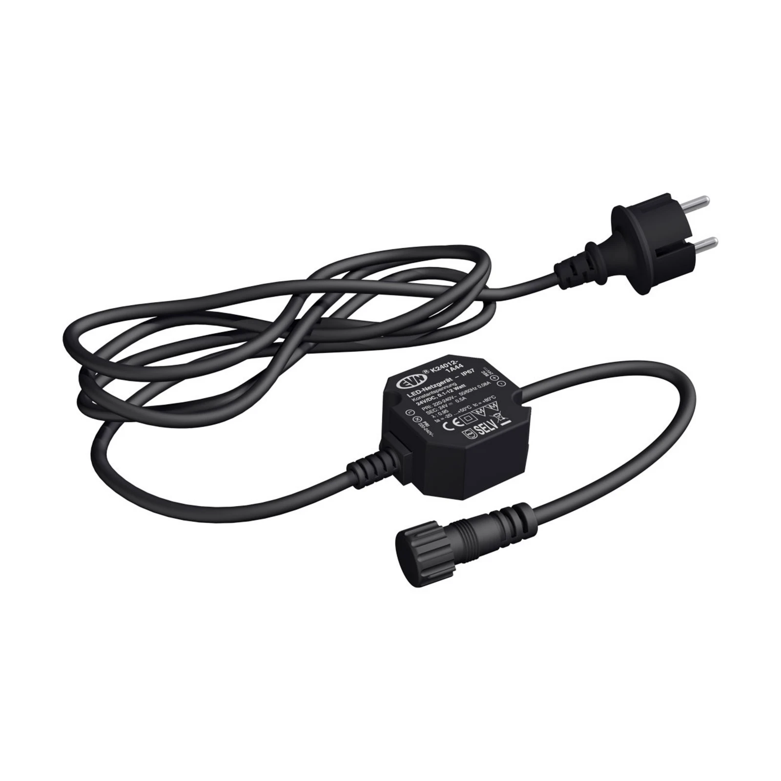EVN K24012 Netzgerät 24V-Stecksystem 0,1W-12W IP44