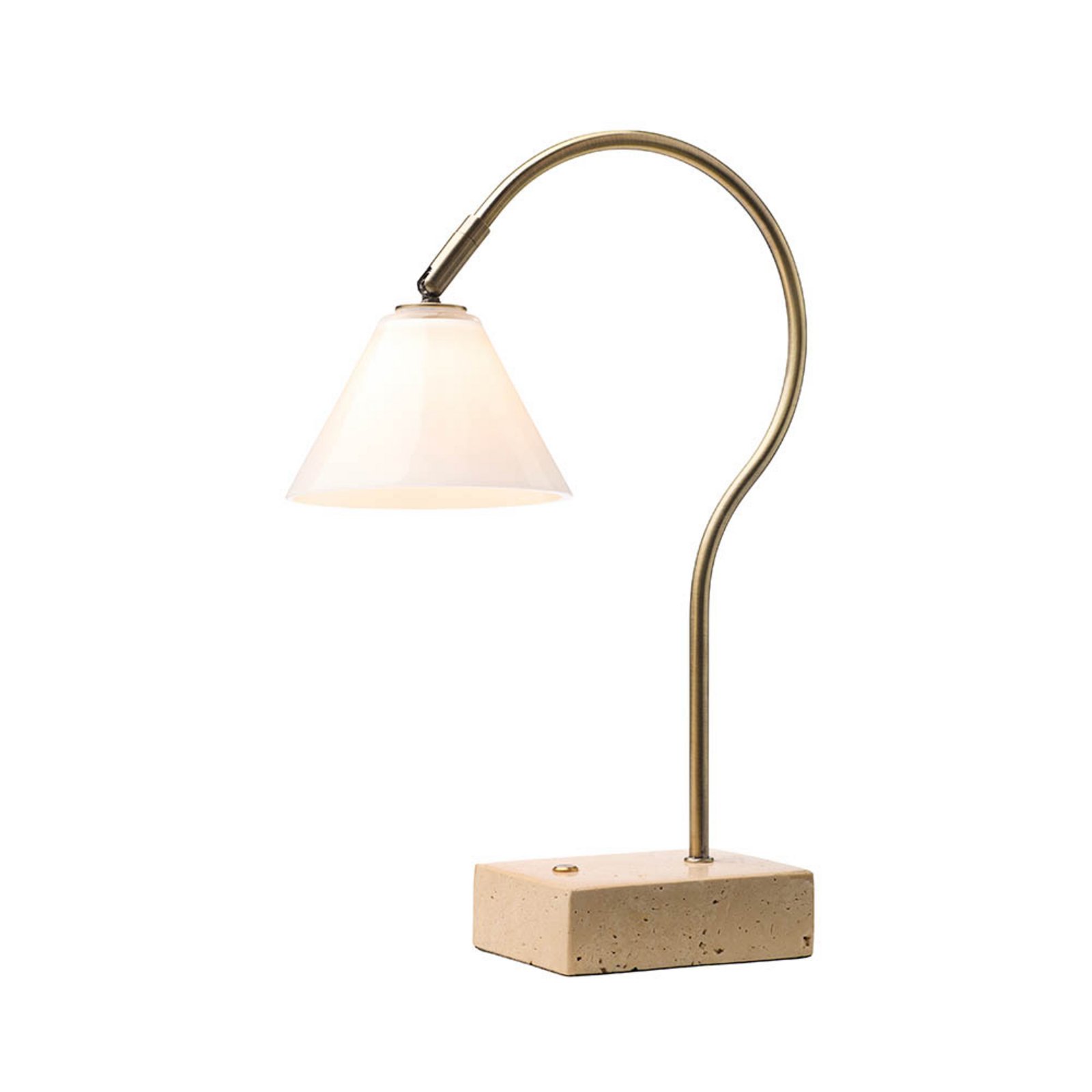 Question Portable Lampada da Tavolo Antique Ottone/Opale - Halo Design