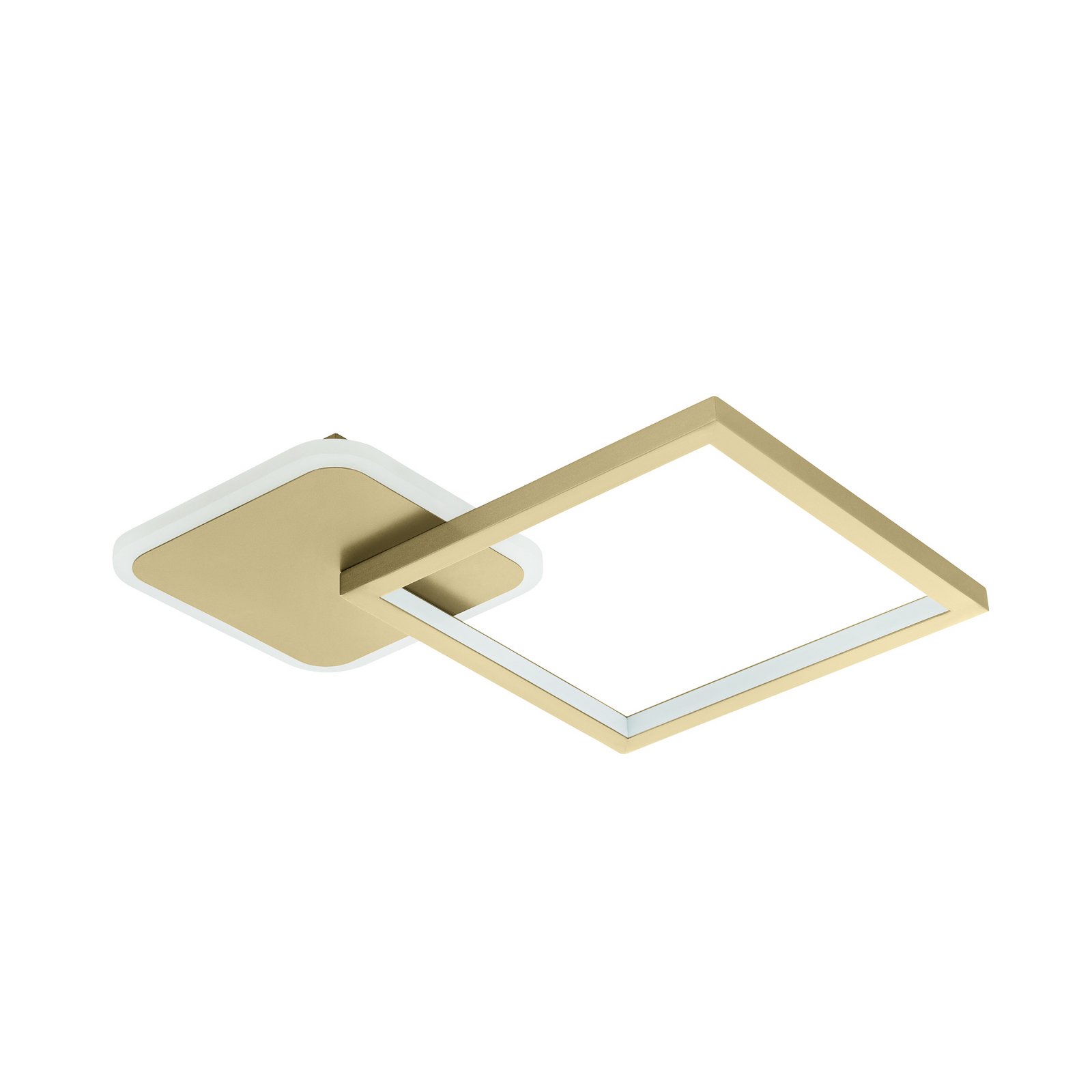 LED-taklampa Gafares, guld, aluminium, 33 cm fjärrkontroll CCT