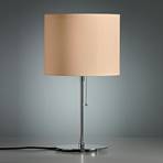 Table lamp, coloured linen lampshade, natural