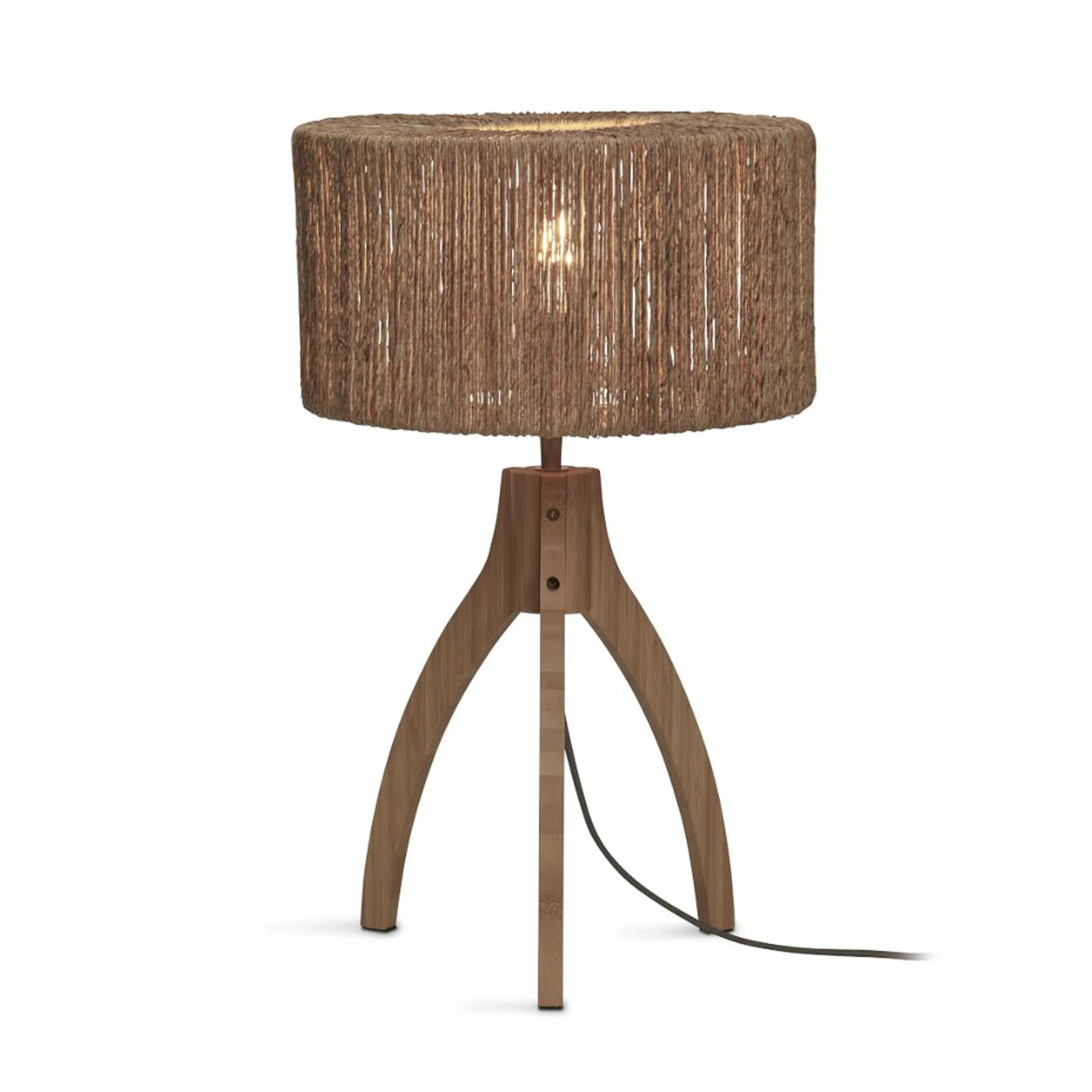 GOOD & MOJO Iguazu Tischlampe, Dreibein, natur