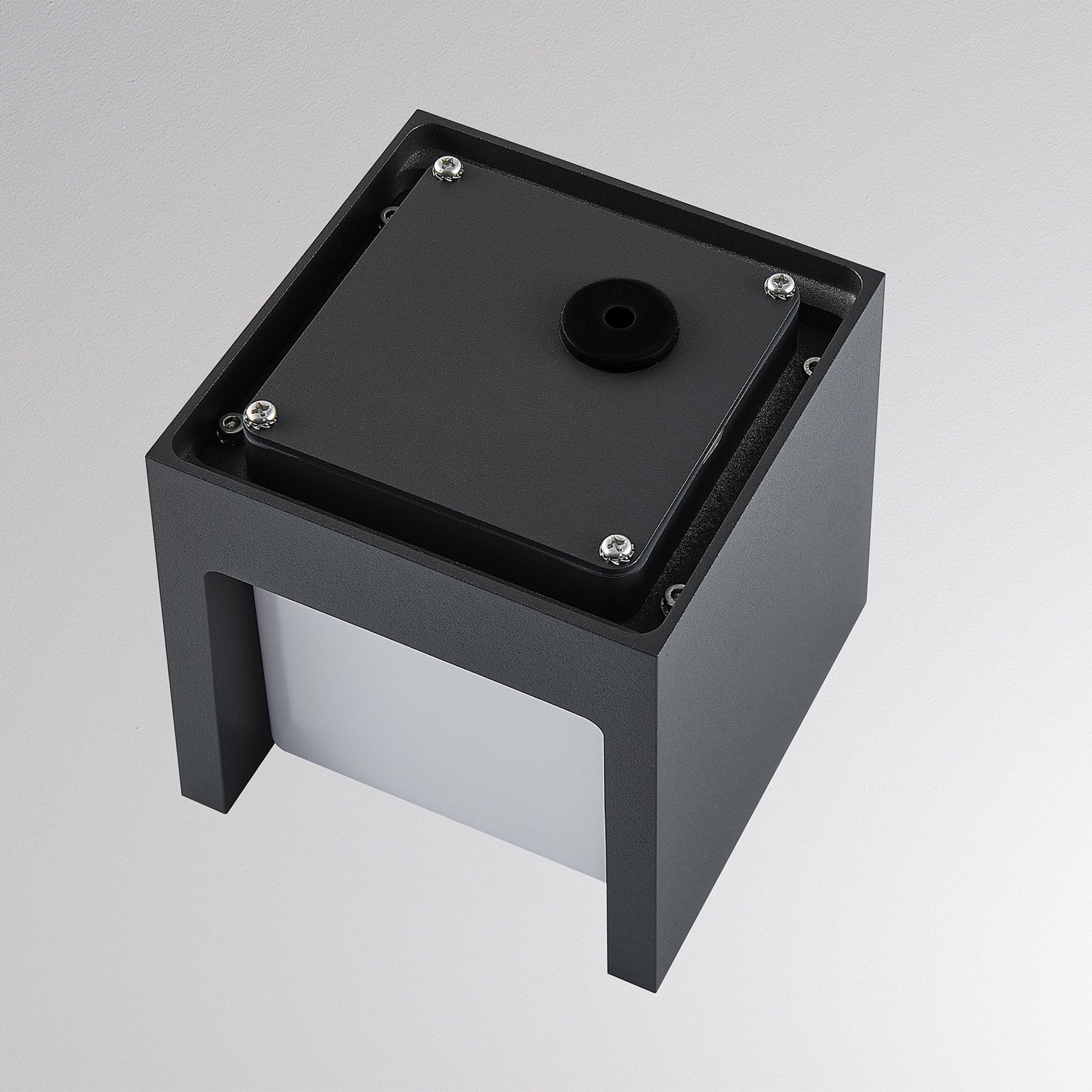 Applique d'extérieur LED FYNN-U, anthracite, 12 cm, IP65, CCT