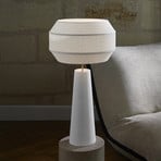 MARKET SET Lampă de masă Cosiness, 85 cm, alb, metal/țesătură