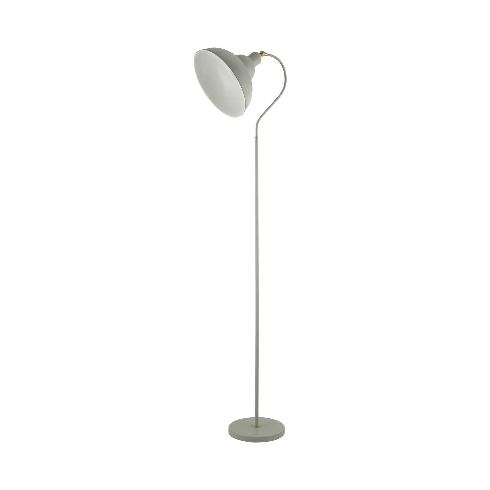 Stehleuchte Yosra, taupe, Metall, 166 cm, E27