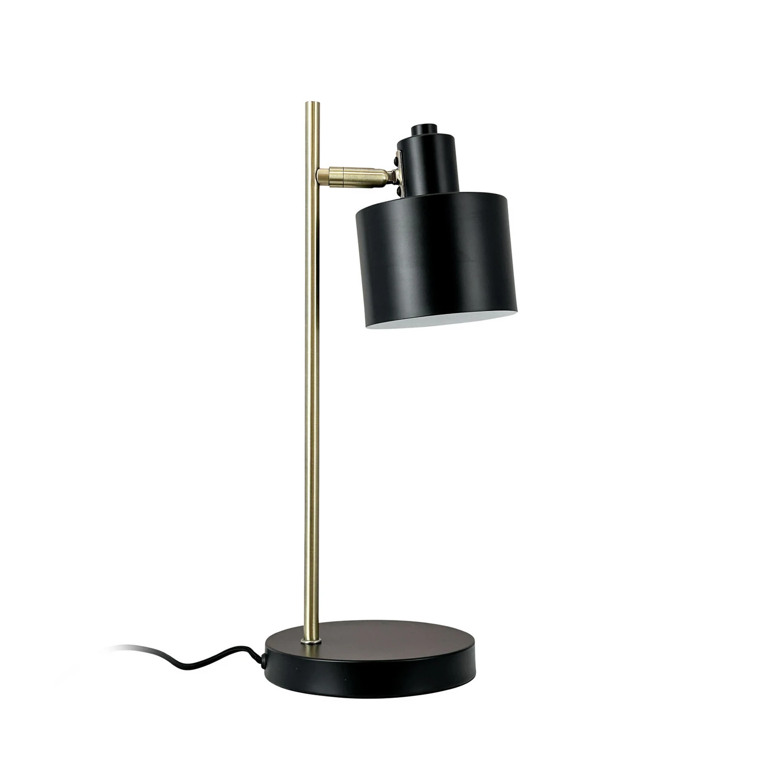Lampe à poser Dyberg Larsen « Ocean », noir/laiton, 43 cm
