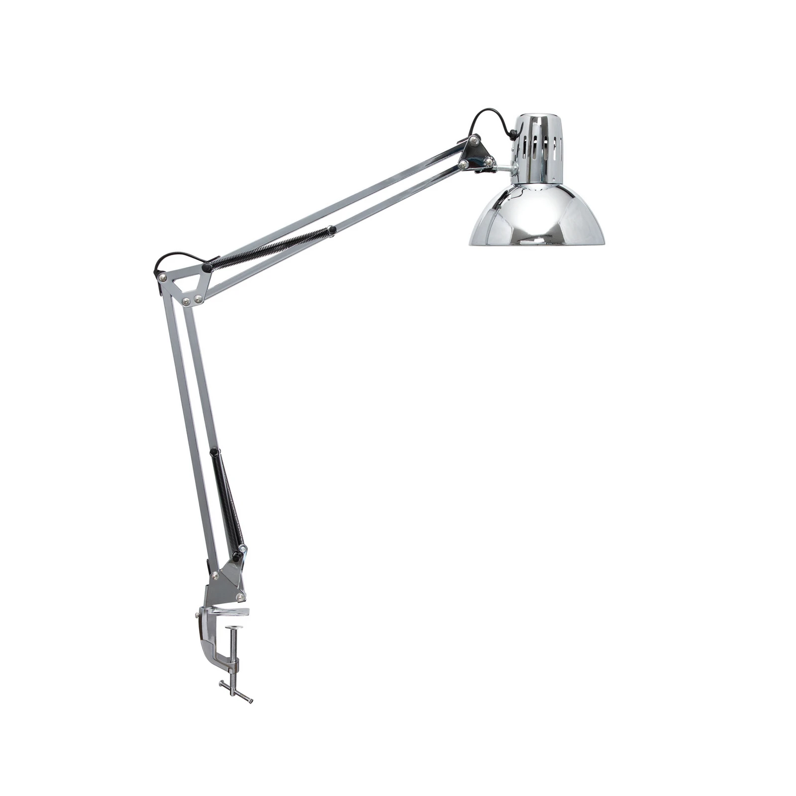 Klemmleuchte MAULstudy, silber glänzend, Höhe 44 cm, Metall