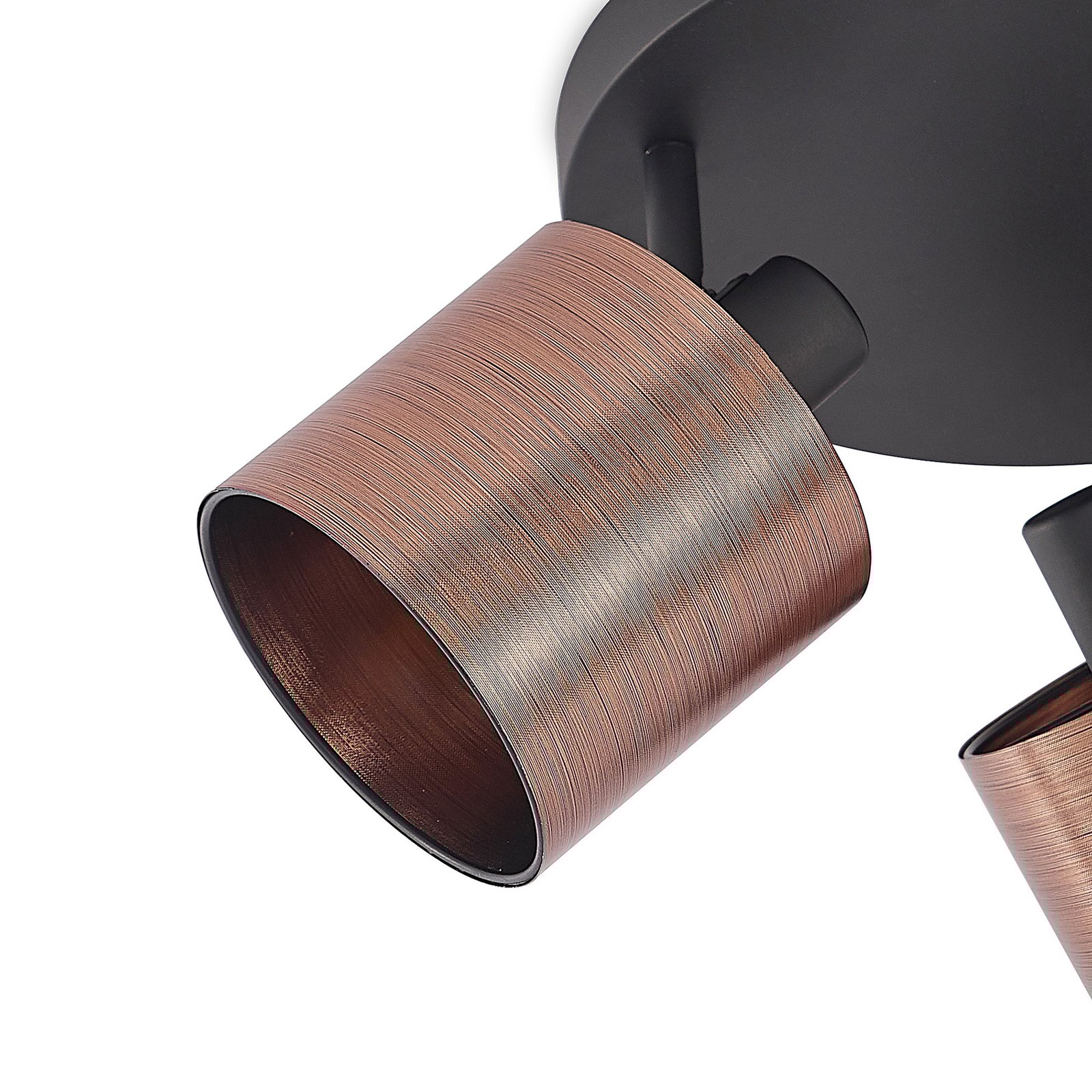 Joudy 3 Round Deckenleuchte Bronze/Black - Lindby