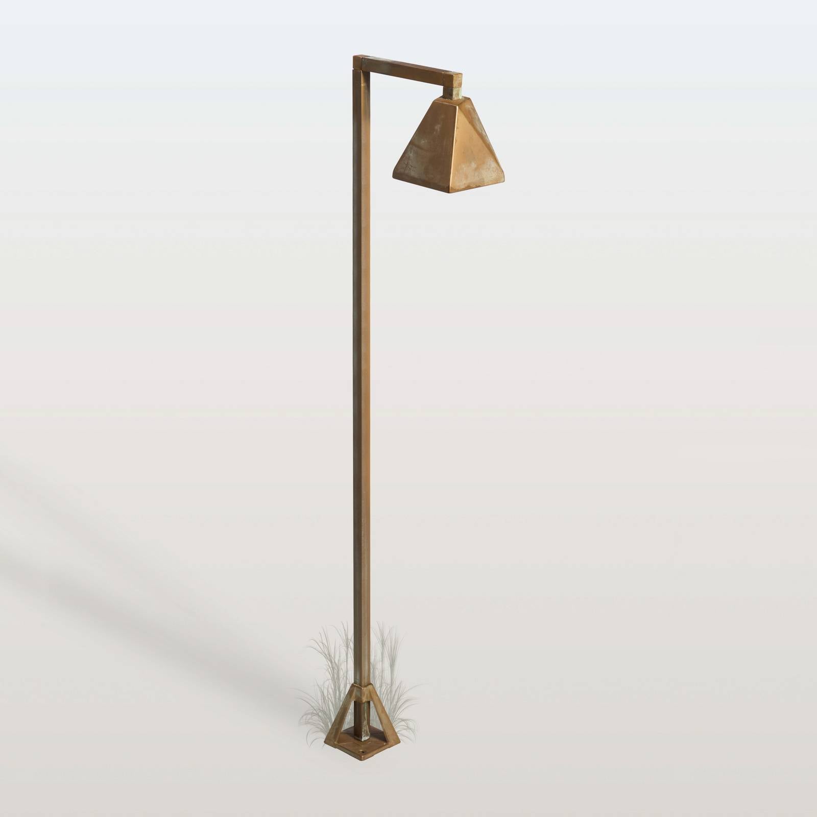 Słupek oświetleniowy LED Silva Edge, 100 x 19 cm, mosiądz postarzany