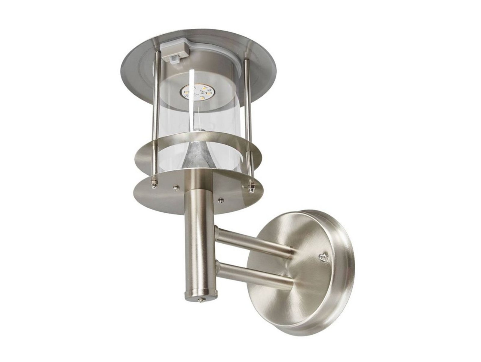 Sumaya LED Solaire Applique Murale Stainless Steel/Clear - Lindby