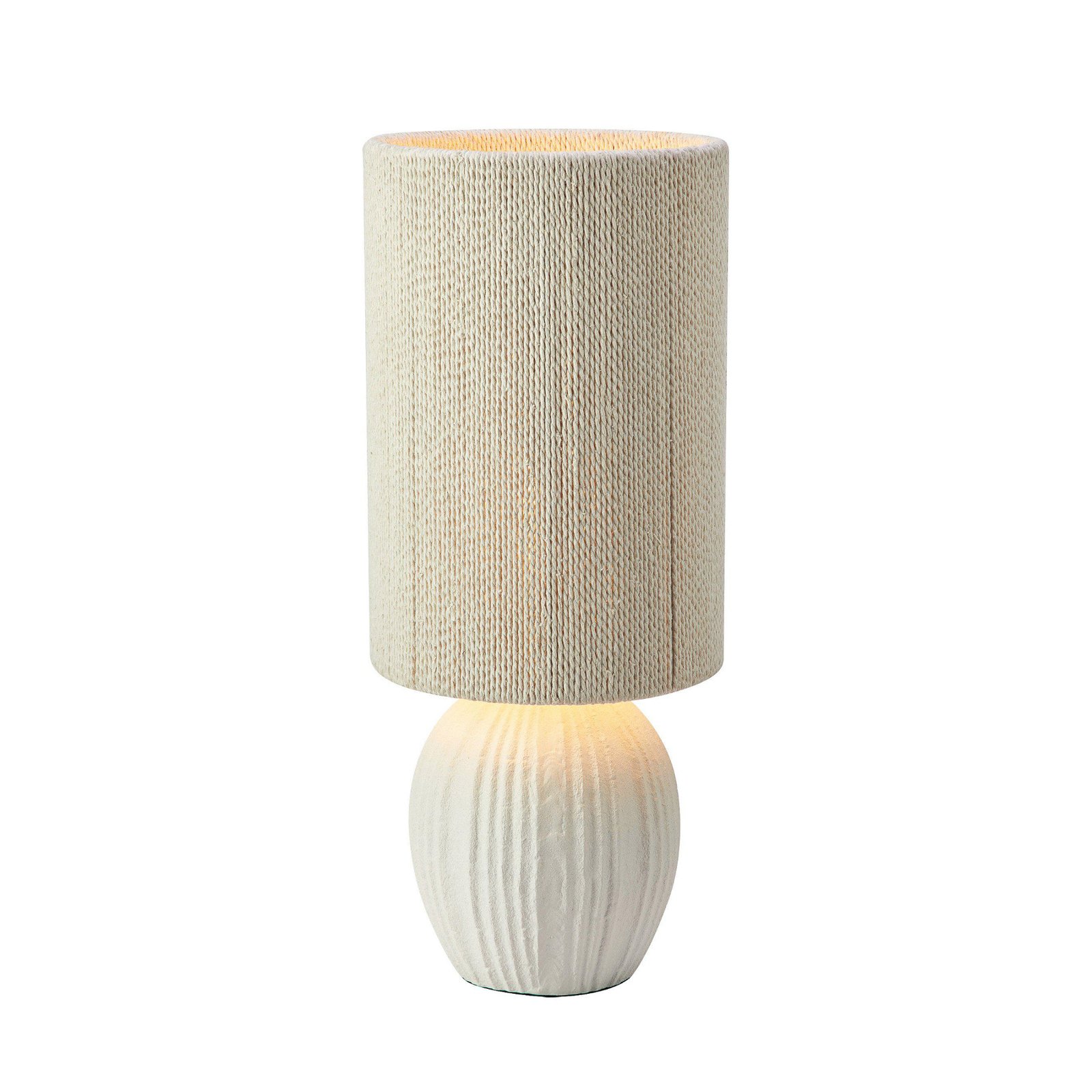 Viela bordlampe, høyde 48 cm, beige, keramikk, tekstil