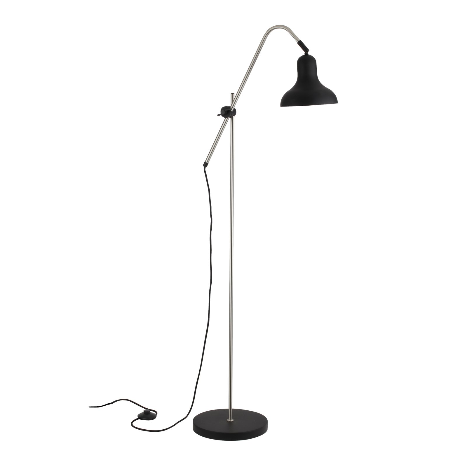 Winston floor lamp, lampshade black/white