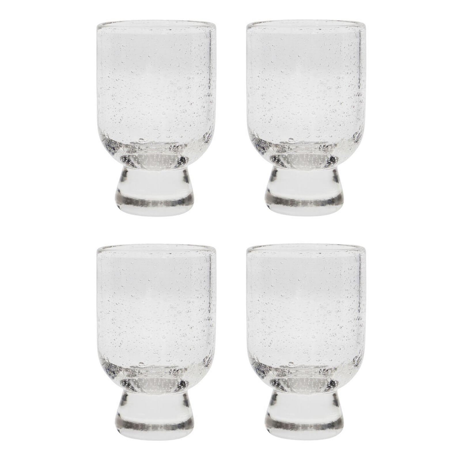 HDRich Bicchiere da acqua 12 x 8 cm in vetro soffiato, set da 4 - House Doctor