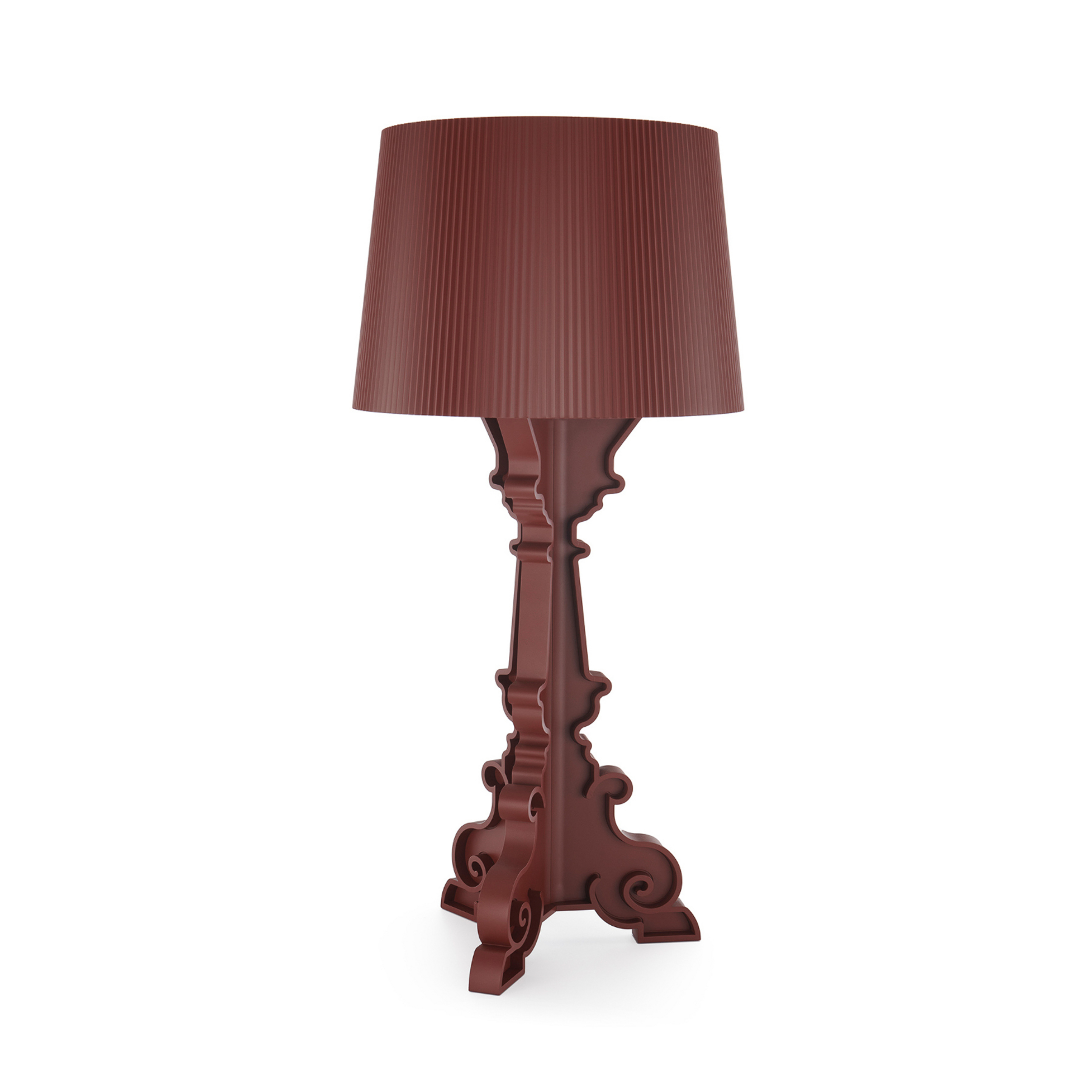 Kartell LED-Tischleuchte Bourgie Mat, dunkelrot, Höhe 78 cm
