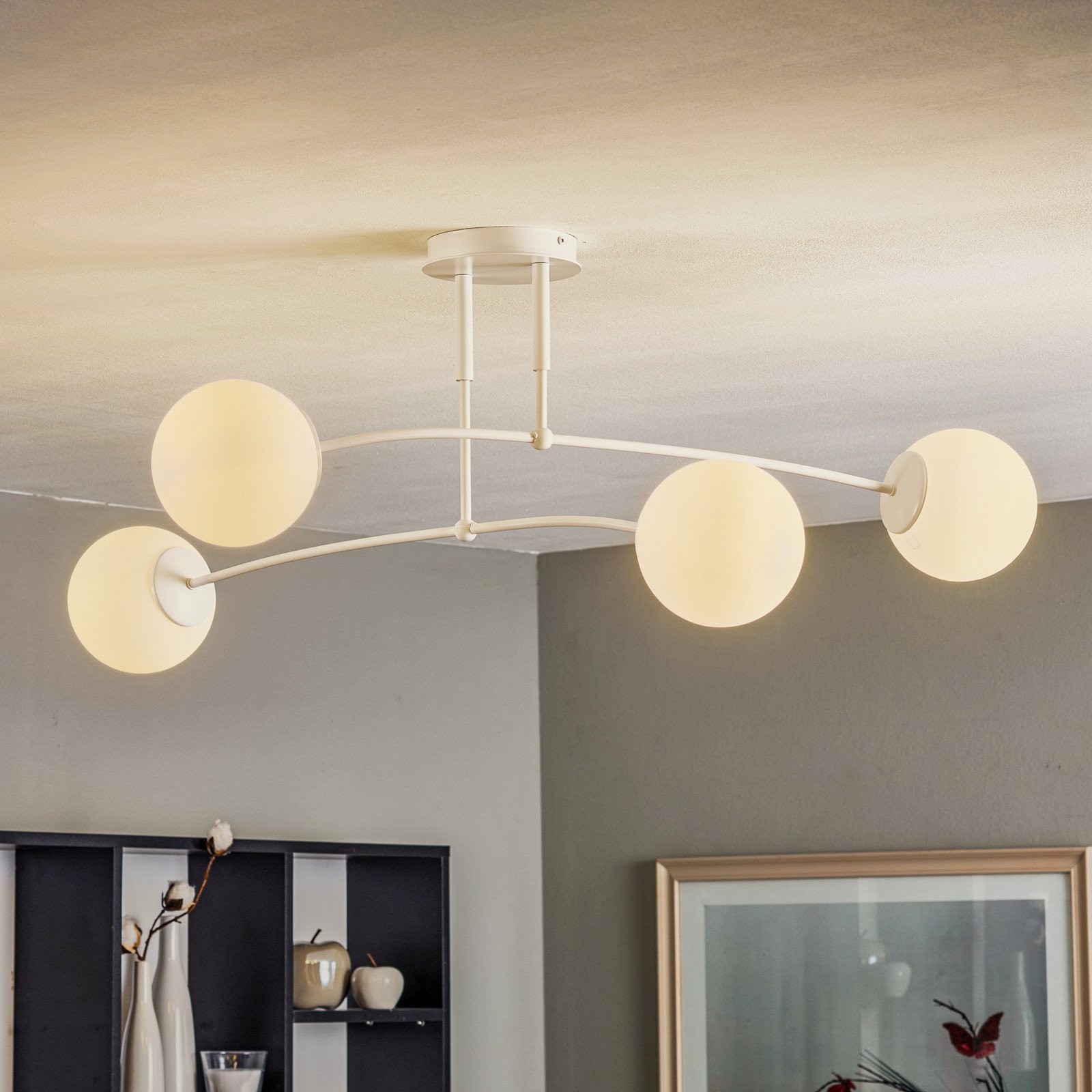 EMIBIG LIGHTING Plafonieră Pregos 4 4 becuri alb - Hol - modern - Metal