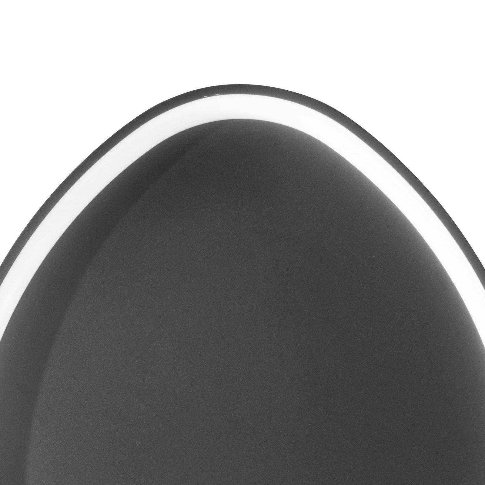 "Bezi" LED sieninis šviestuvas, juodas, Ø 65 cm, aliuminis, reguliuojamas