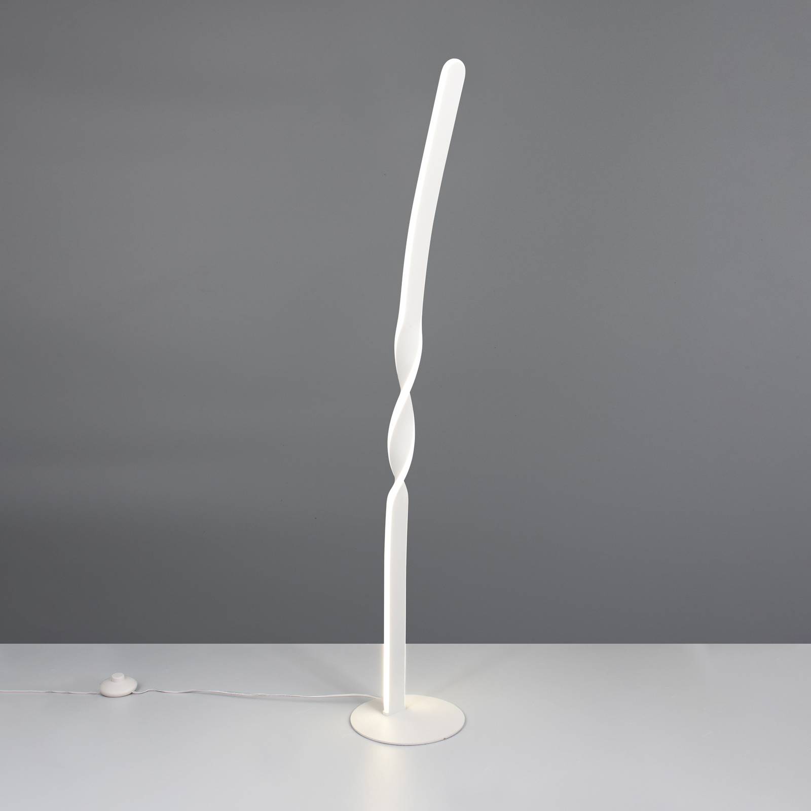 LED-Stehleuchte Ginko, weiß matt, Metall, Höhe 110 cm günstig online kaufen