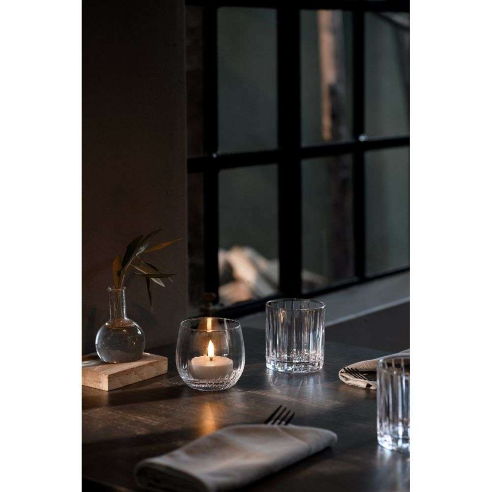 Újratölthető Teafény LED 2-pack Maxi 6x2,3 cm Sandstone Plain - Uyuni Lighting