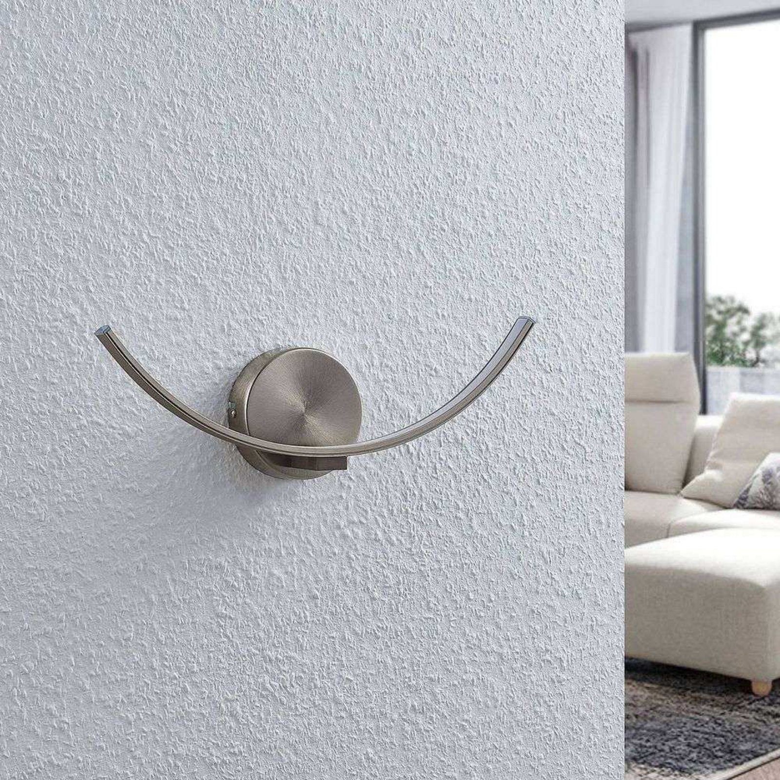 Iven Aplique de Pared Nickel/White - Lindby