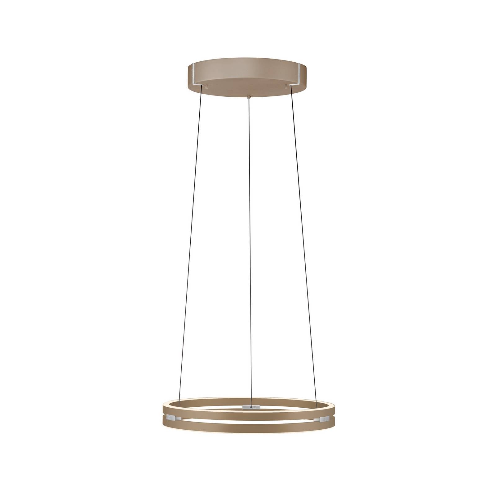 LED-Hängeleuchte PURE E-Loop, bronze, Ø 50 cm, Aluminium CCT