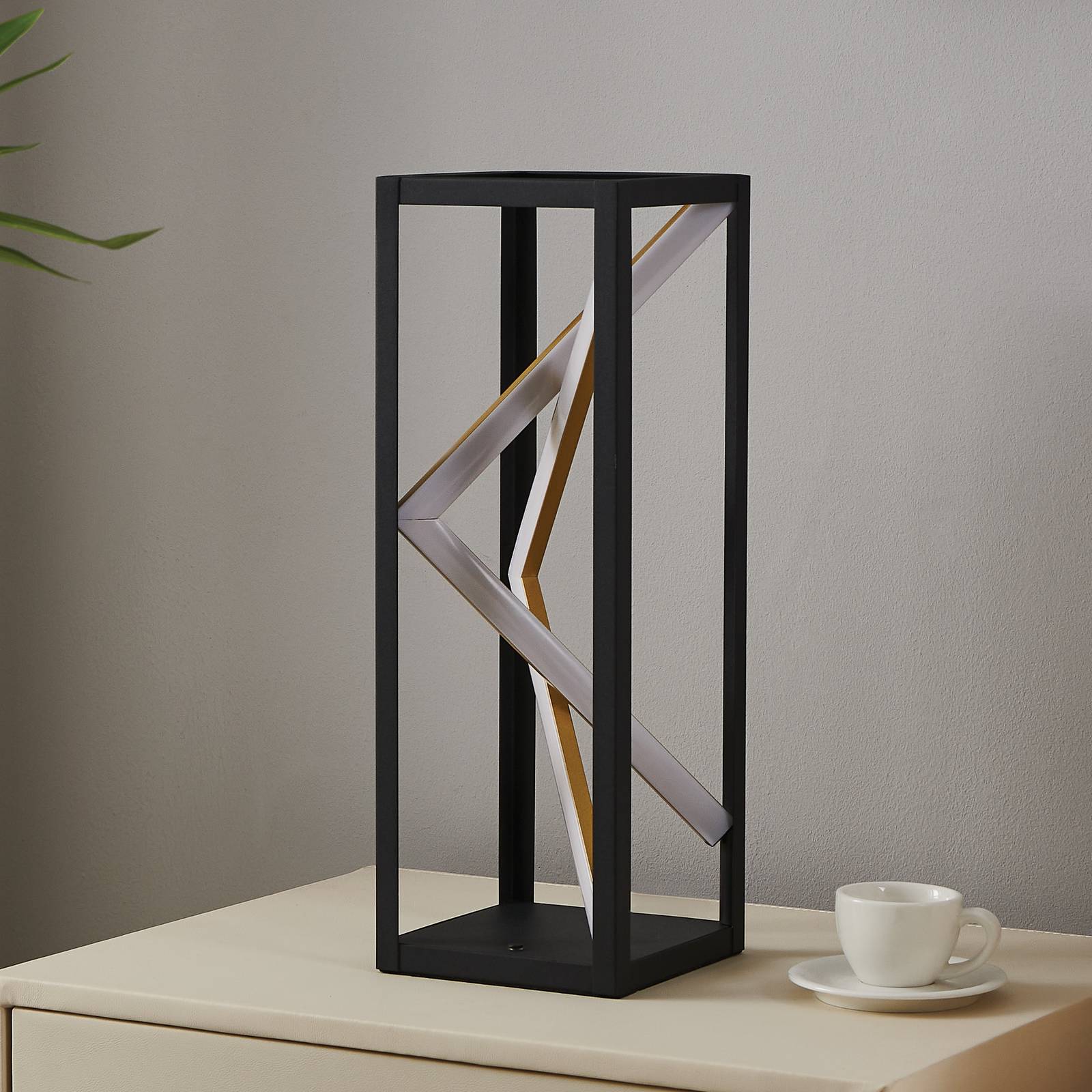 Stars of Light LED tafellamp Penela zwart/goud 43 cm CCT