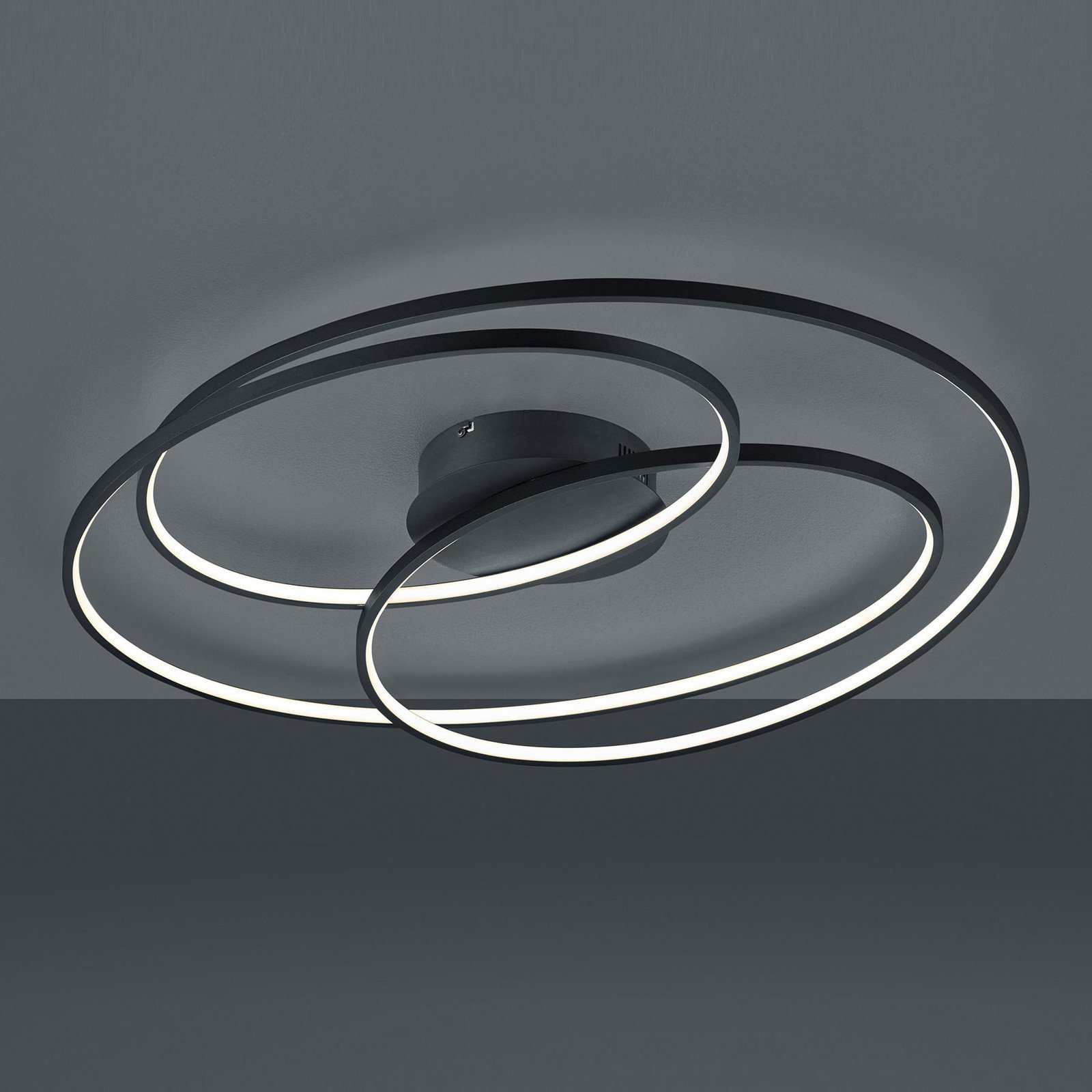 Plafonieră LED Gale 80 cm negru mat