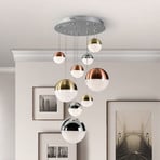 LED piekaramais apgaismojums Sphere, 9 gaismas, dimmējams, Ø 50 cm,