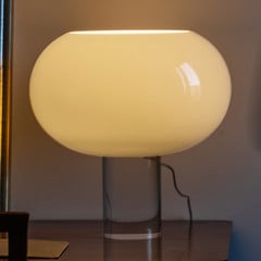 Lampa stołowa Foscarini Buds 2, biały, szkło, tworzywo sztuczne, E27