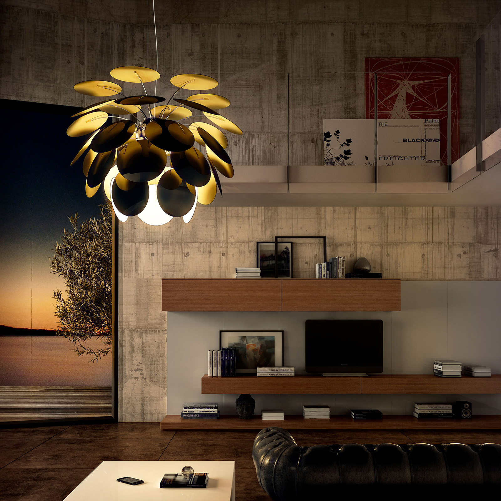 Discoco Suspension Ø88 Noir/Or - Marset