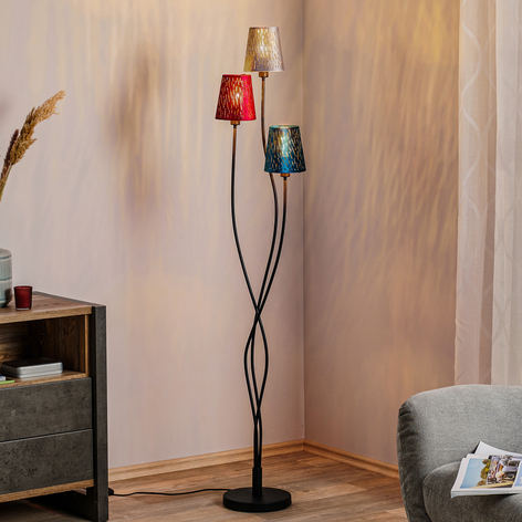 Ticon – gulvlampe med skjermer i tekstil