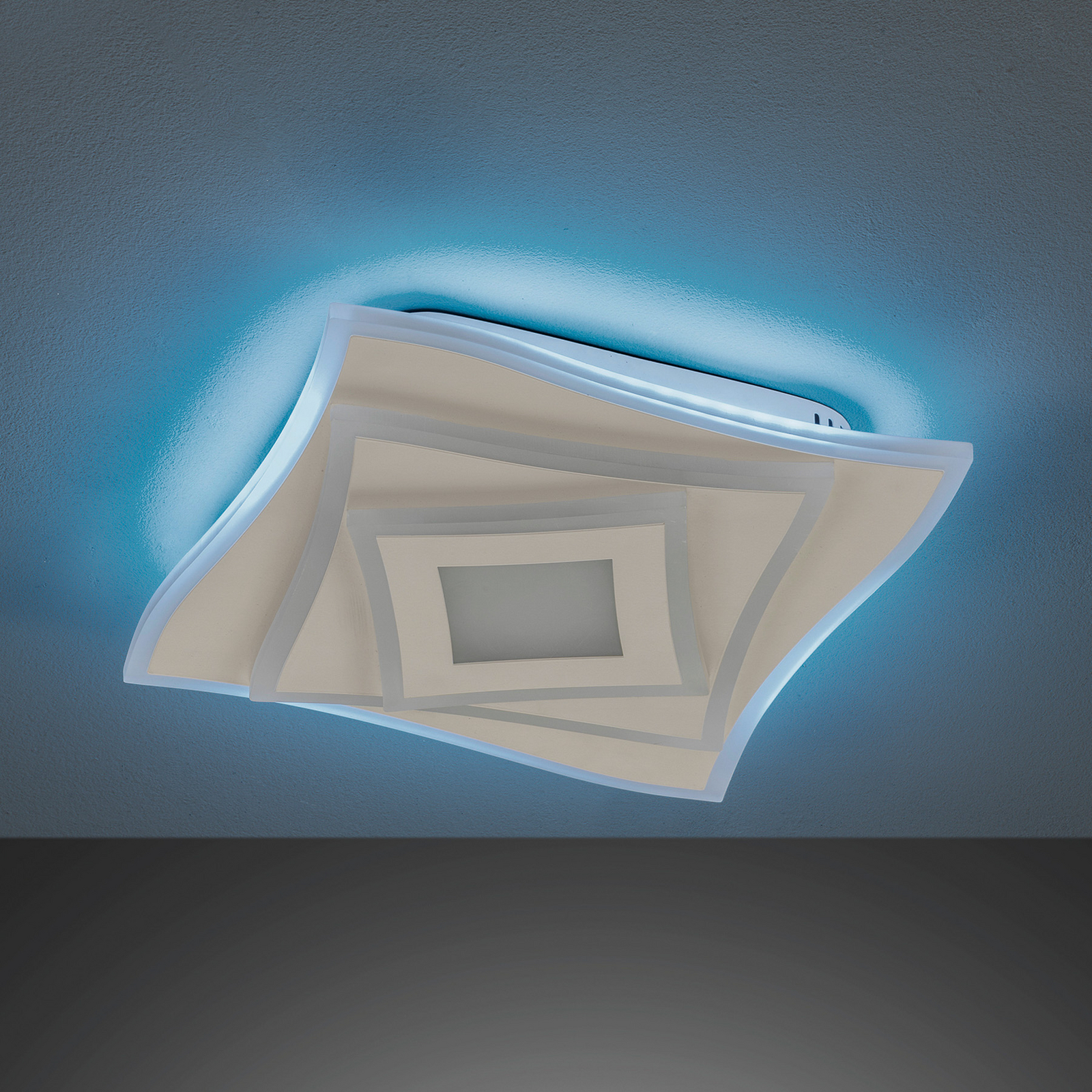 Lámpara LED de techo HERO, arena, 40 x 40 cm, control remoto, CCT atenuable Lámpara LED de techo HERO, arena, 40 x 40 cm, control remoto, CCT atenuable