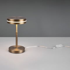 LED stolní lampa Franklin, starožitná mosaz