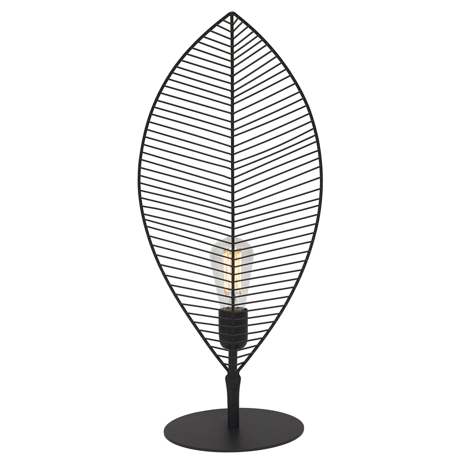 PR Home Elm lámpara mesa forma de hoja, alto 58 cm