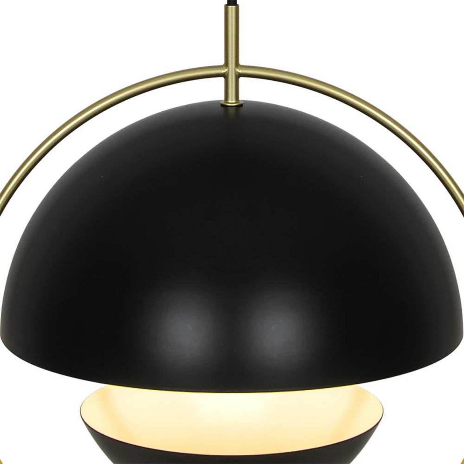 Lampa wisząca Tavia, czarna, Ø 33 cm, metal