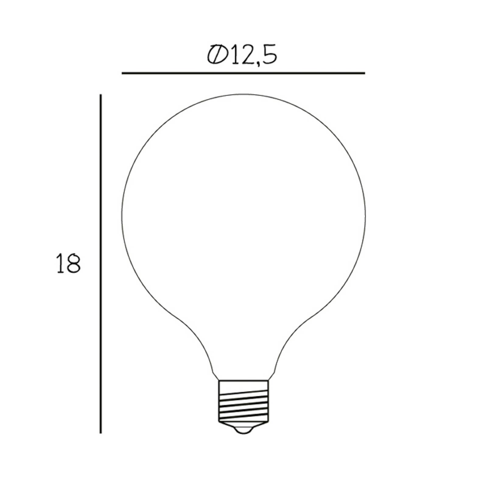 E-shop LED žiarovka Globe, E27, Ø 12,5 cm, matná, 5 W, 2 200 K
