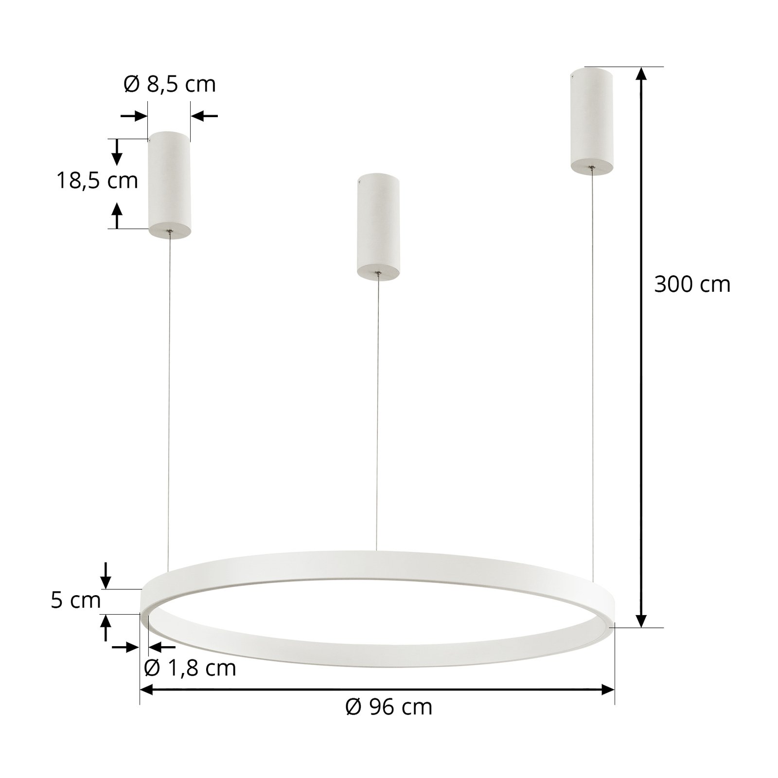 Arcchio Answin LED hanglamp 70,4 W wit