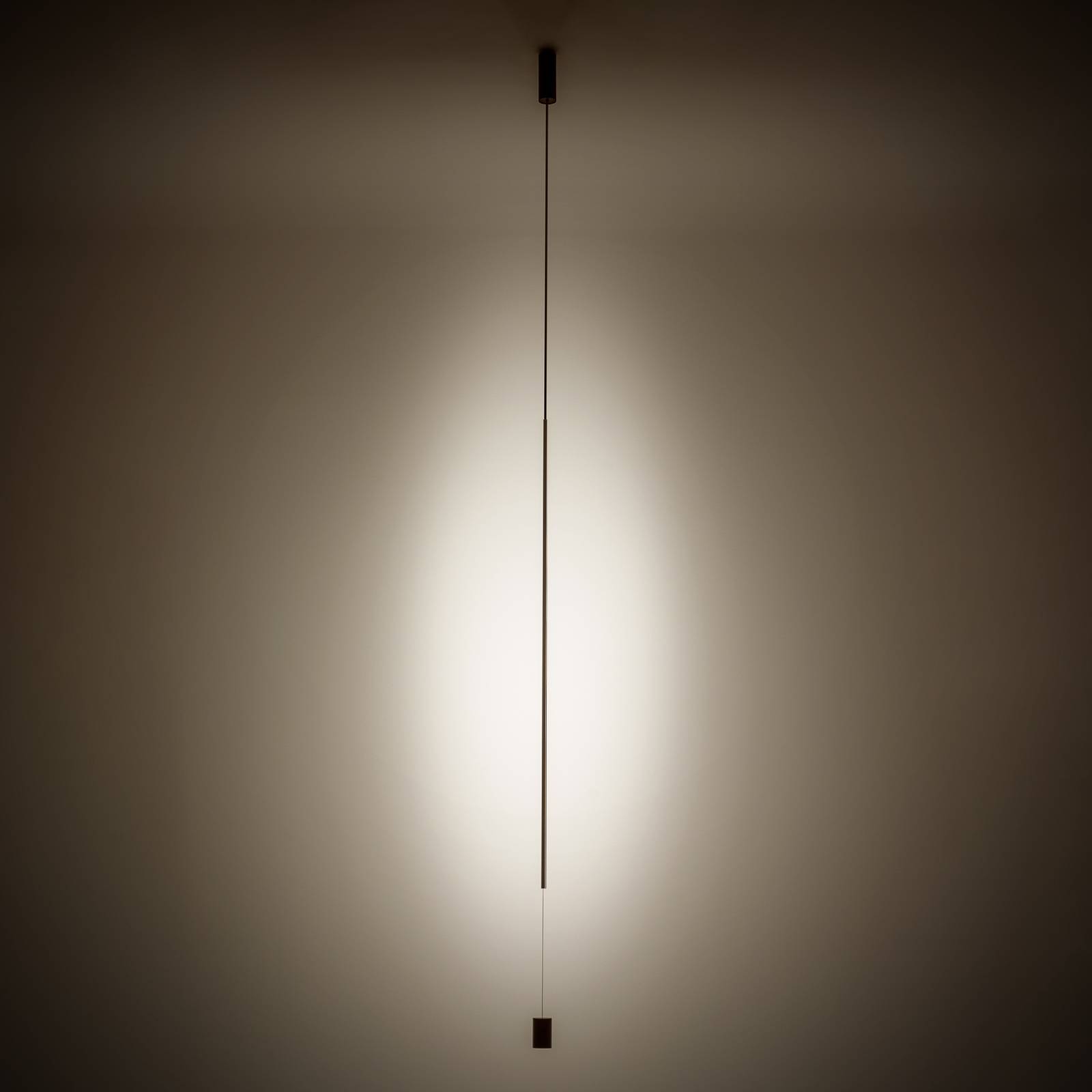 Lampa wisząca LED Vertic, czarna, aluminium, ciepła biel