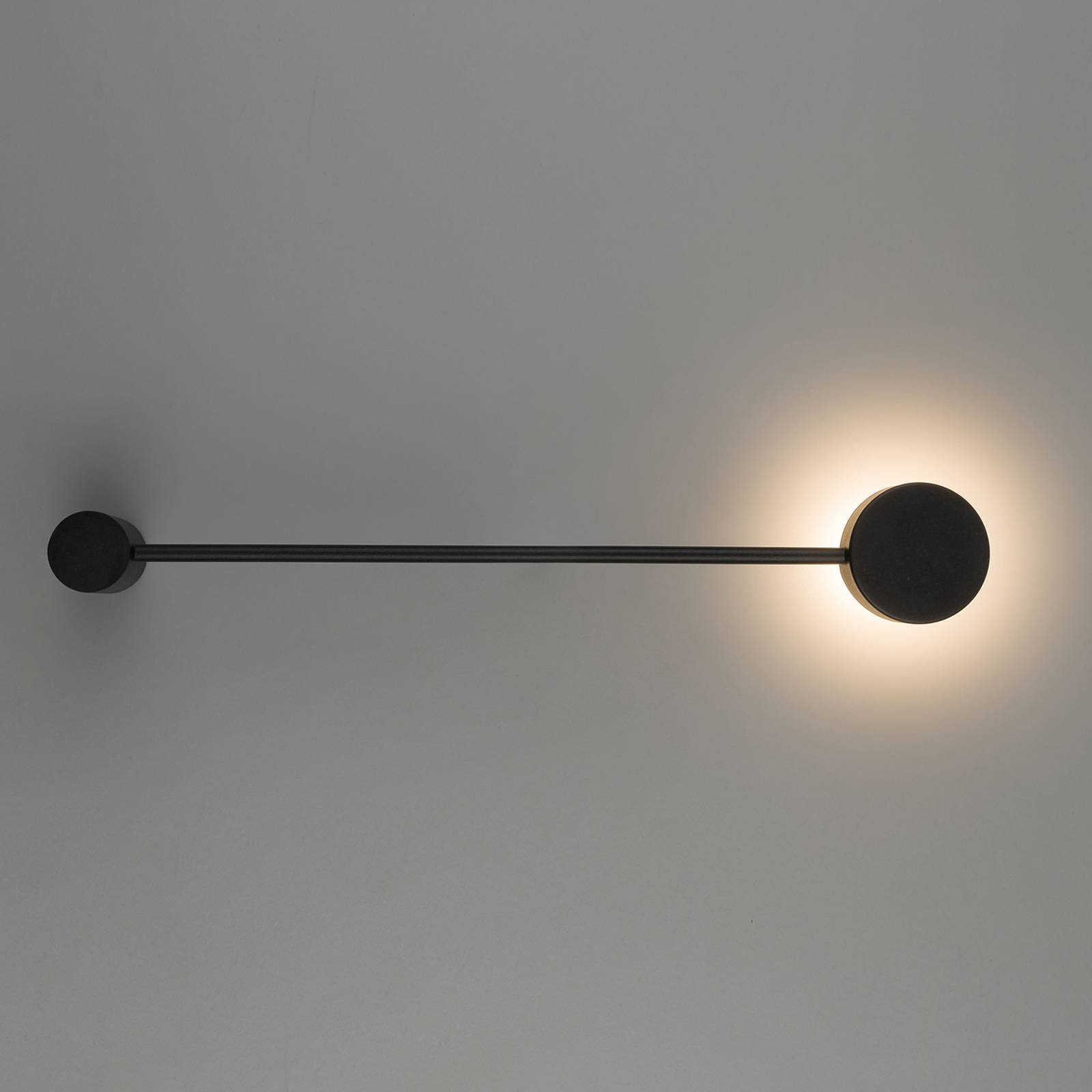euluna applique orbit i 40, noire, à une lampe