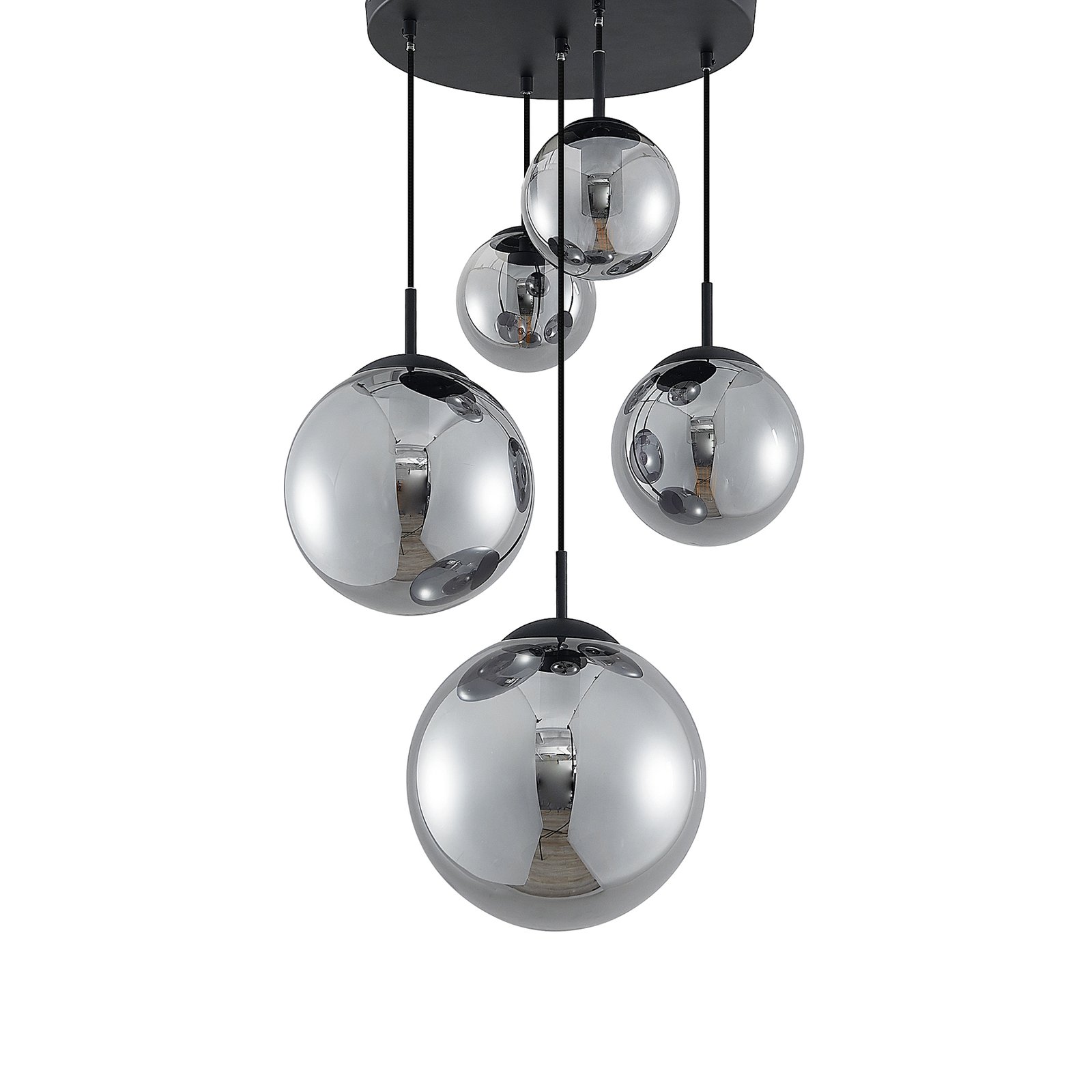 Teeja 5 Cluster Taklampa Smoke - Lindby
