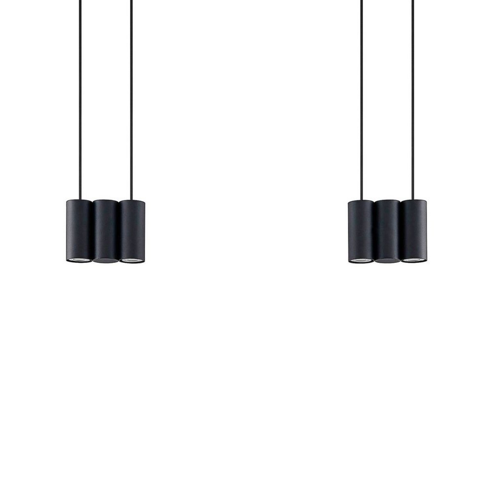 Cesur 6 Lampada a Sospensione Black - Lucande