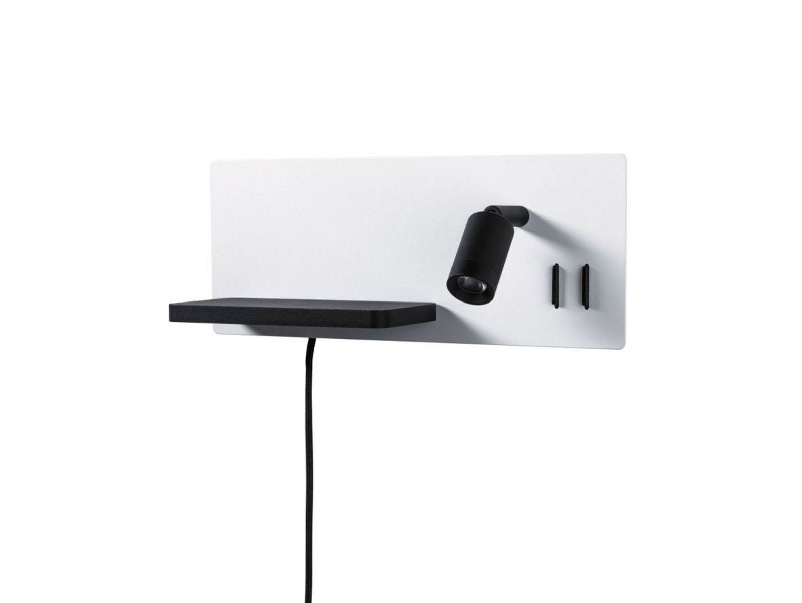 Serra LED Wall Lamp USB C Dim. Right Side Matt White/Matt Black - Paulmann