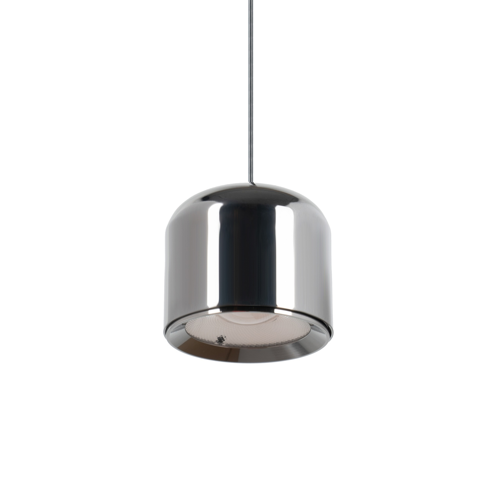 Lindby LED-pendellampe Lumaro, svart, Ø 8,2 cm, aluminium, 48V