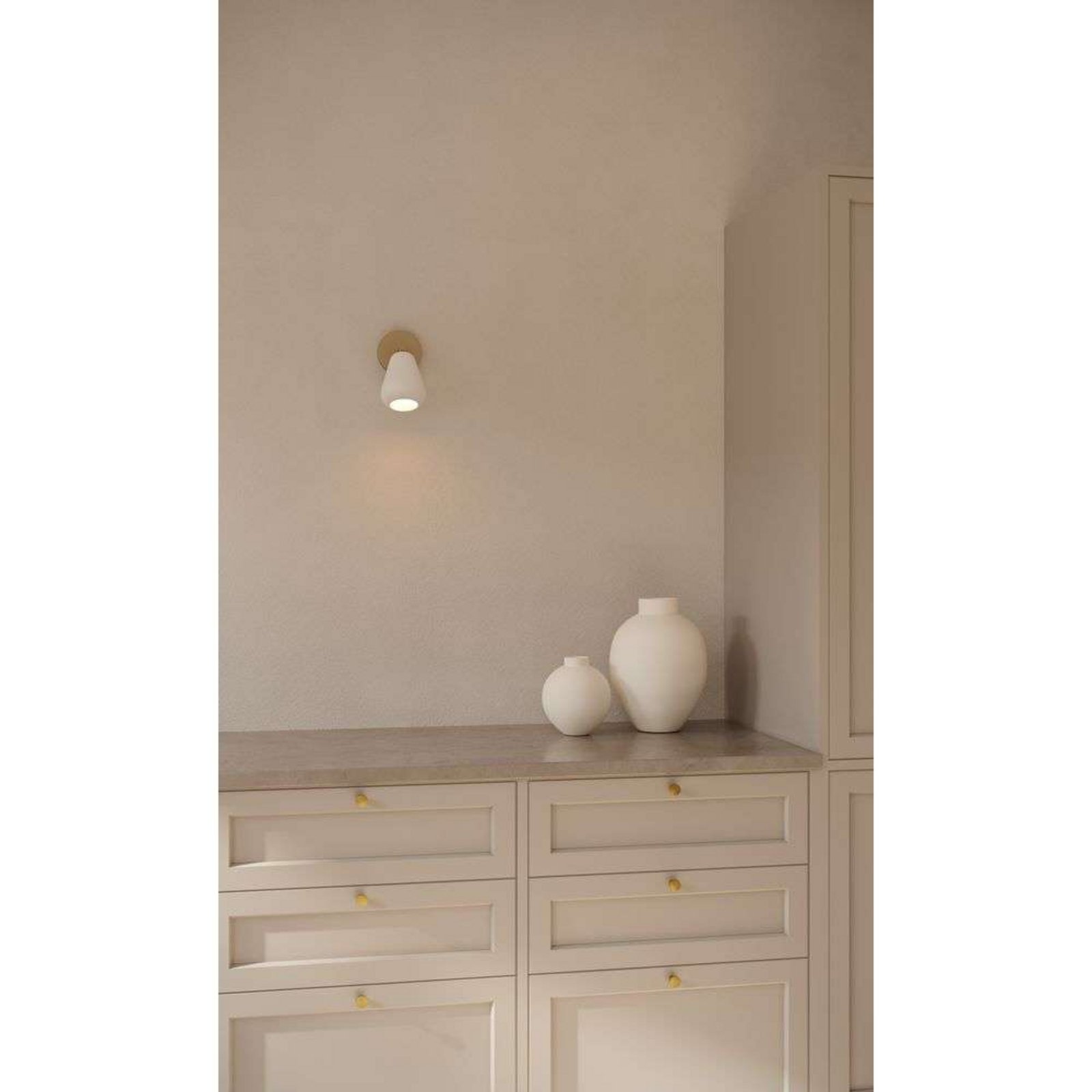 Nuura plafondspot Anoli Spot Surface hoogte 20 cm goud/wit