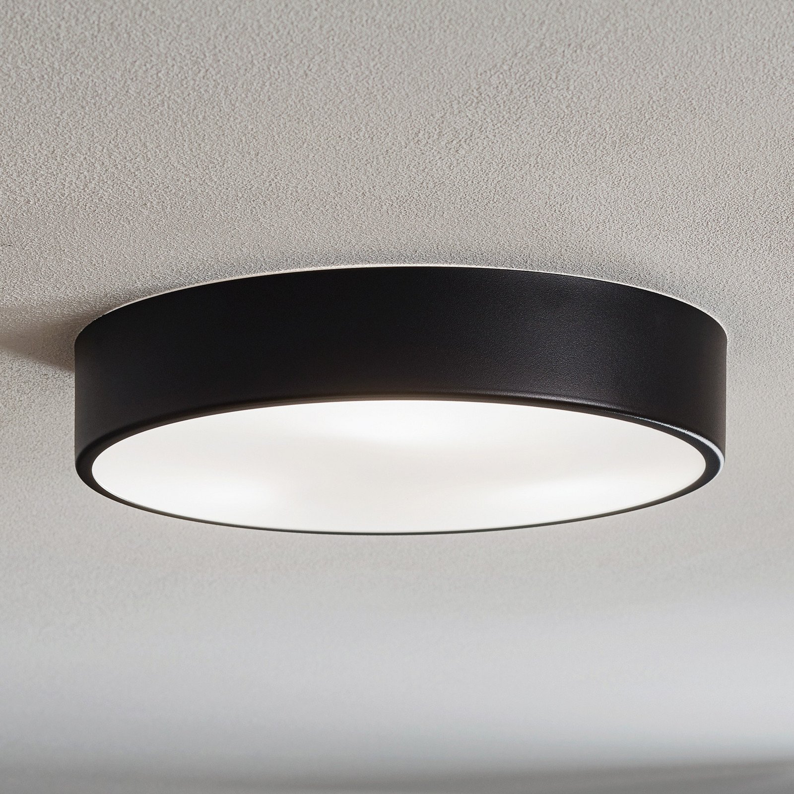 TEMAR LIGHTING Plachetă Cleo 400 IP54 Ø 40 cm negru - Camera de zi / sufragerie - Modern - Metal