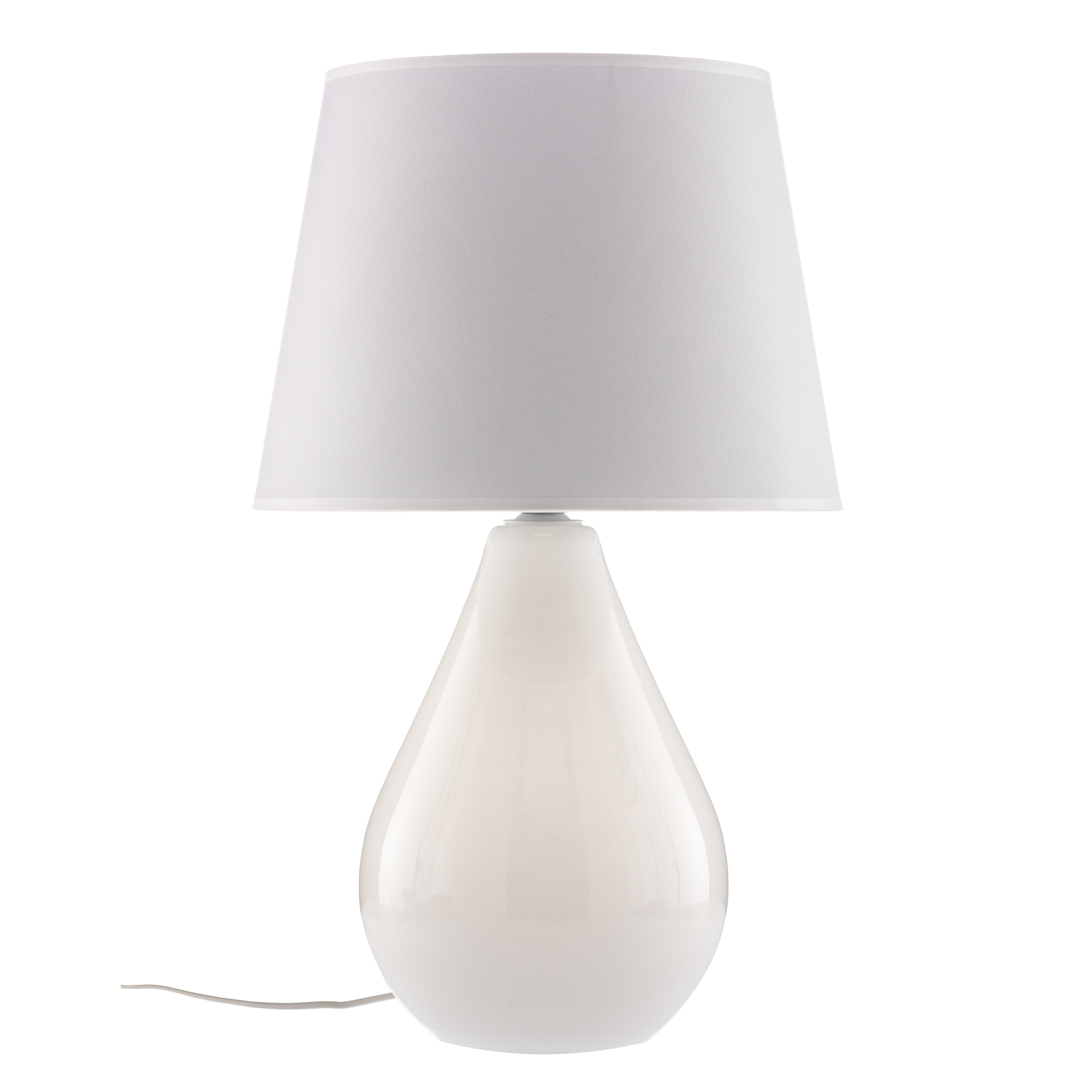 Lámpara de mesa Lacrima, blanco/plata
