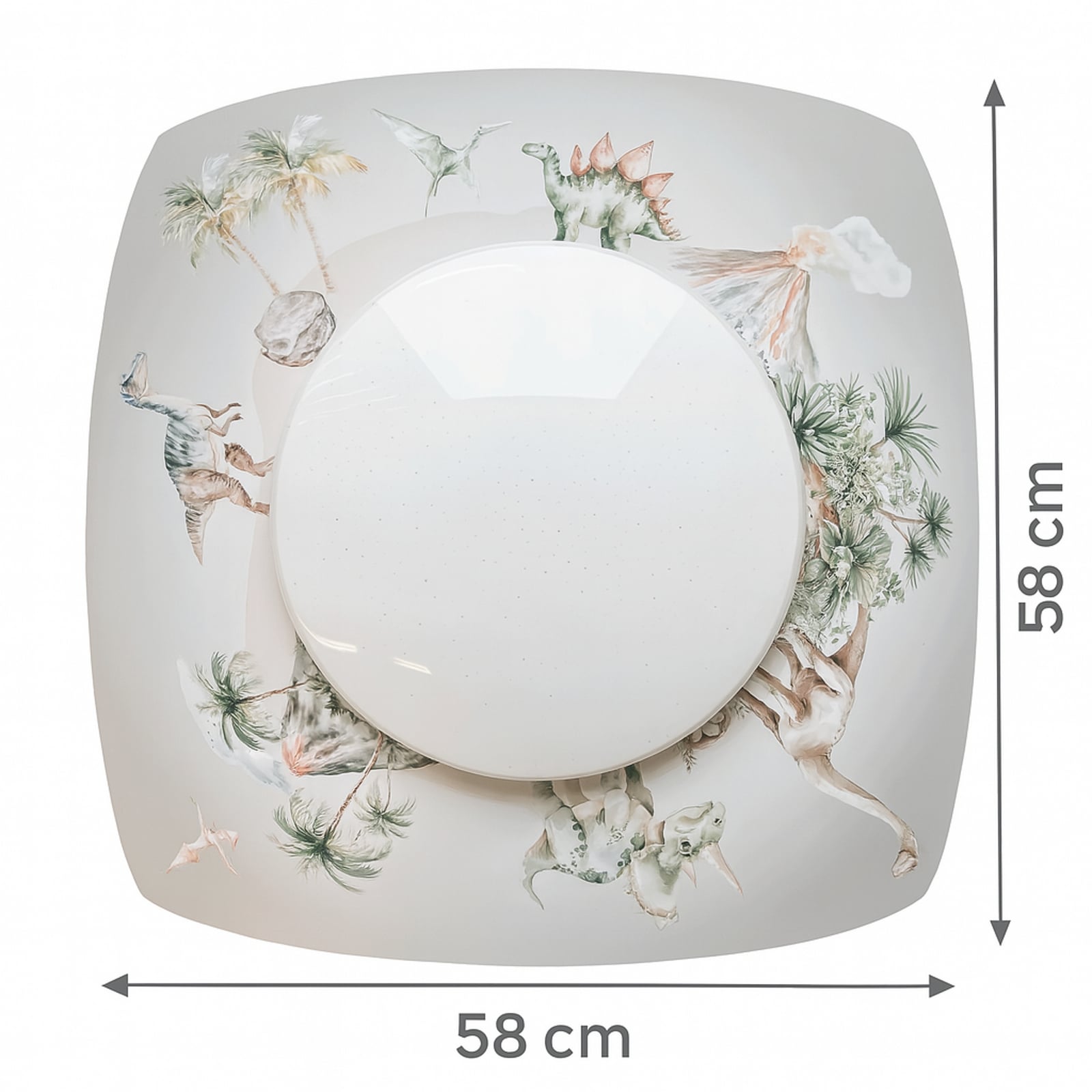 Jurassic Starlight LED ceiling light, white/multicoloured, length 58 cm Jurassic Starlight LED ceiling light, white/multicoloured, length 58 cm