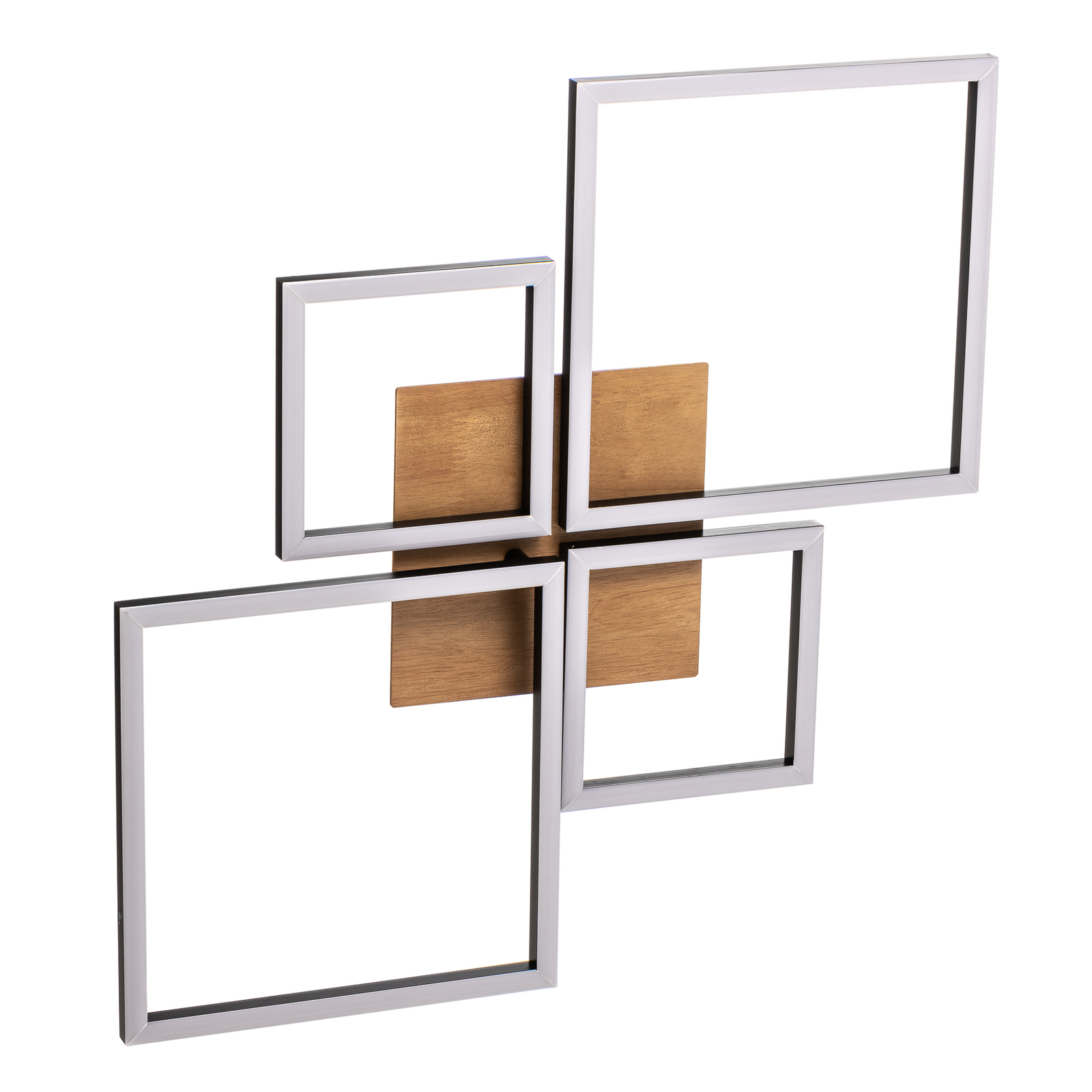 Lampa sufitowa LED Frame, Step dim, 4-pkt. drewno